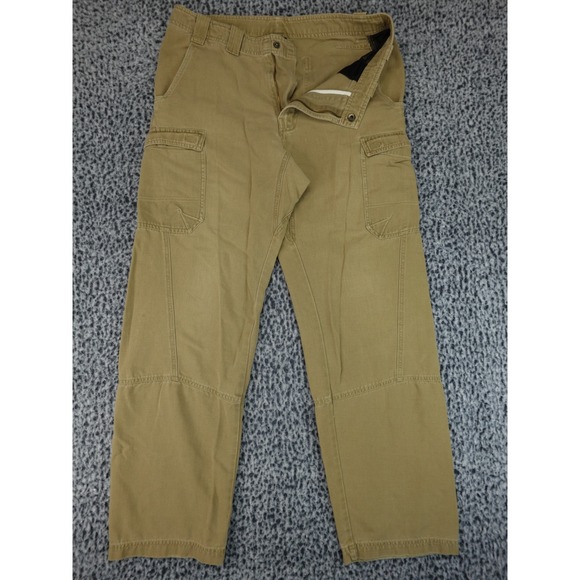 Prana Tactical Cargo Pants Mens Large Tan Heavyweight Cotton Utility Workwear